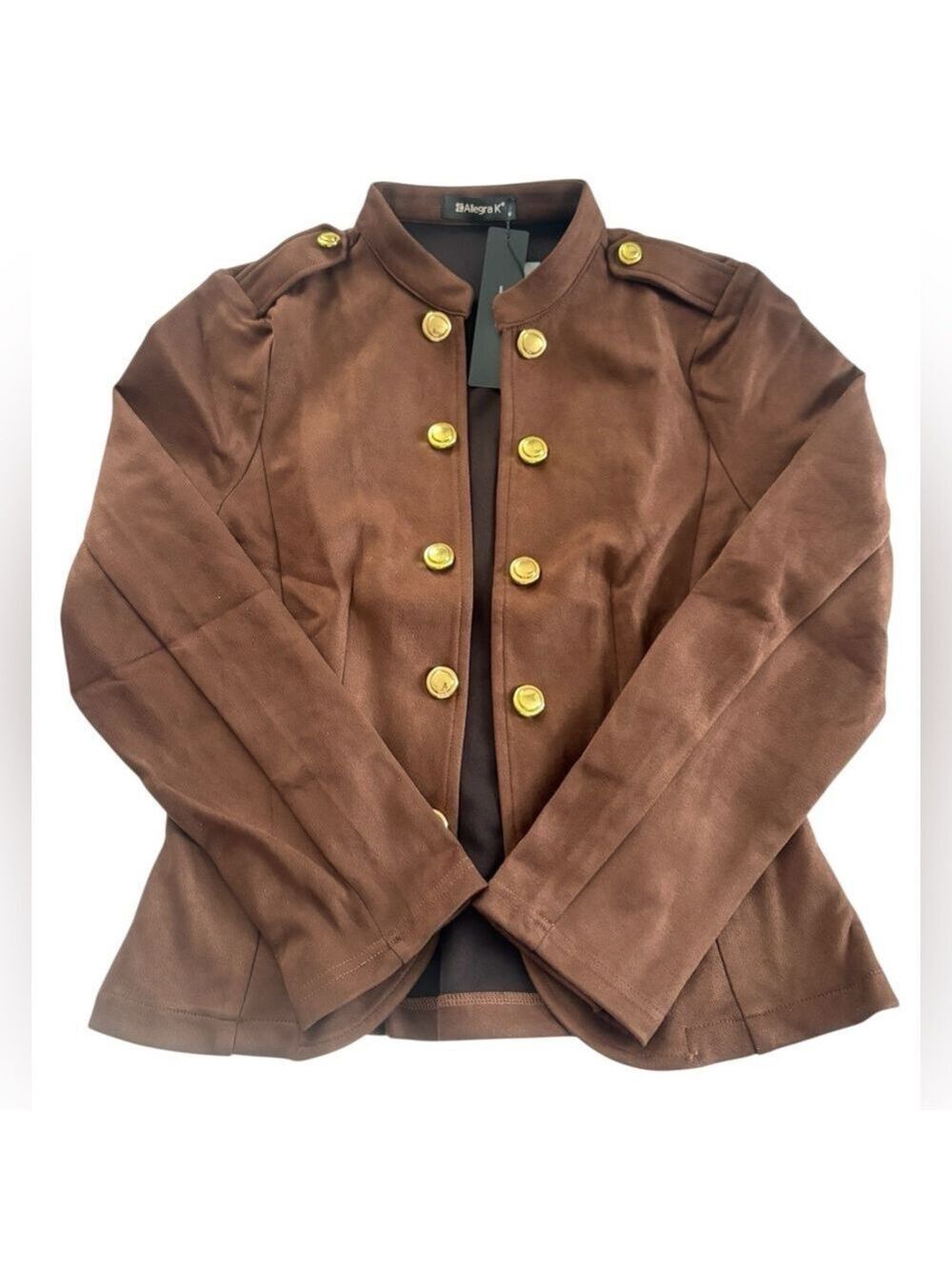 Allegra K Brown Open Front Jacket - Picture 5 of 12